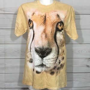 NWT Smithsonian Big Cat Face Cotton Tee Shirt LG